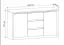 Kommode Faleula 03, Farbe: Eiche / Grau - 79 x 140 x 43 cm (H x B x T)