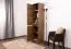 Drehtürenschrank / Kleiderschrank Selun 06, Farbe: Eiche Dunkelbraun - Abmessungen: 196 x 50 x 43 cm (H x B x T)