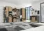 Jugendzimmer Schrank Sprimont 05, Farbe: Grau / Eiche - Abmessungen: 195 x 45 x 40 cm (H x B x T)