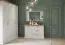 Kommode Lotofaga 19, Farbe: Weiß / Walnuss - 91 x 138 x 48 cm (H x B x T)