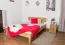 Massivholzbett / Jugendbett Wooden Nature 01, mit Kopfteil, Eiche geölt, Liegefläche 140 x 200 cm, besondere Holzveredelung, einzigartiges Design
