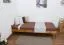 Kinderbett / Jugendbett Kiefer Vollholz massiv Eichefarben A14, inkl. Lattenrost - Abmessung 90 x 200 cm