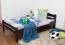 Jugendbett "Easy Premium Line" K4, 120 x 200 cm Buche Vollholz massiv schokobraun lackiert