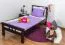 Kinderbett / Jugendbett "Easy Premium Line" K8, Buche Vollholz massiv schokobraun lackiert - Liegefläche: 90 x 200 cm