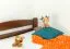 Einzelbett / Funktionsbett "Easy Premium Line" K4, inkl. 2 Schubladen und 1 Abdeckblende, 140 x 200 cm Buche Vollholz massiv dunkelbraun lackiert