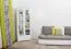 Vitrine Kiefer massiv Vollholz weiß lackiert B008 - Abmessung 190 x 80 x 42 cm (H x B x T)