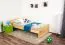 Kinderbett / Jugendbett Kiefer massiv Vollholz natur 82, inkl. Lattenrost - 100 x 200 cm (B x L)