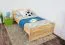 Kinderbett / Jugendbett Kiefer massiv Vollholz natur 82, inkl. Lattenrost - 100 x 200 cm (B x L)