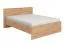 Schlafzimmer Komplett - Set A Brus, 4-teilig, Farbe: Eiche Artisan / Weiß, ein Doppelbett, zwei Nachtkommoden, ein Kleiderschrank und eine Kommode