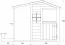 Kinderspielhaus S16 - Abmessungen: 182 x 100 cm (B x T)