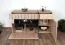 Kommode / Sideboard mit zwei Schubladen Jordalsgrenda 05, Farbe: Eiche / Schwarz, zwei Türen, 5 Fächer, Maße: 90 x 150 x 40 cm, für Wohnzimmer