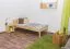 Kinderbett 80 x 200 cm | Massivholz: Kiefer | Natur Lackiert Abbildung