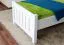 Kinderbett 80 x 200 cm | Massivholz: Buche | Weiß Lackiert Abbildung