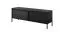 TV-Möbel / TV-Unterschrank mit zwei Kippfächer Balta 10, Farbe: Schwarz, Beine: Metall, Maße: 53 x 153,5 x 39,5 cm, Push-to-open Funktion
