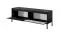 TV-Möbel / TV-Unterschrank mit zwei Kippfächer Balta 10, Farbe: Schwarz, Beine: Metall, Maße: 53 x 153,5 x 39,5 cm, Push-to-open Funktion