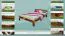 Kinderbett / Jugendbett Kiefer Vollholz massiv Nussfarben A5, inkl. Lattenrost - Abmessung 140 x 200 cm