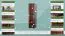 Kleiderschrank Kiefer Vollholz massiv Nussfarben 001 - Abmessung 190 x 47 x 60 cm (H x B x T)