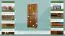 Kleiderschrank Kiefer Vollholz massiv Eichefarben 008 - Abmessung 190 x 80 x 60 cm (H x B x T)