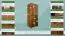 Kleiderschrank Kiefer Vollholz massiv Eichefarben 009 - Abmessung 190 x 80 x 60 cm (H x B x T)