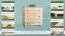 Kommode Kiefer massiv Vollholz natur 001 - Abmessung 80  x 80  x 42 cm (H x B x T)