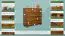 Kommode Kiefer massiv Vollholz Eichefarben 013 - Abmessung 100 x 100 x 42 cm (H x B x T)