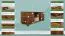 TV-Unterschrank Kiefer Vollholz massiv Eichefarben 002 - Abmessung 55 x 136 x 47 cm (H x B x T)