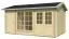 Gartenhaus Schönwetter inkl. Fußboden - 40 mm Blockbohlenhaus, Grundfläche: 12,4 m², Satteldach