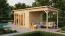 Gartenhaus mit Schleppdach| Naturbelassen | Elementbauweise | inkl. großem Panoramafenster | Grundfläche: 13,08 m² | inkl. Fußboden | Sonnenglück 02 | Poolhaus | Flachdach