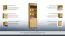 Vitrine Fazenda 03, Farbe: Natur, Eiche teilmassiv – 199 x 61 x 41 cm (H x B x T)