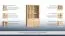 Vitrine Jussara 04, Farbe: Hellbraun, Eiche teilmassiv – 201 x 124 x 42 cm (H x B x T)