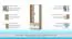 Kinderzimmer - Schrank Fabian 04, Farbe: Eiche Hellbraun / Weiß / Blau - 190 x 80 x 40 cm (H x B x T)