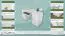 Schreibtisch Kiefer massiv Vollholz weiß lackiert Junco 187 - Abmessung 75 x 140 x 55 cm