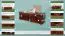 Sitzbank mit Stauraum Kiefer massiv Vollholz Walnussfarben 179 – Abmessungen: 50 x 154 x 46 cm (H x B x T)