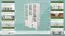 Kleiderschrank Kiefer Vollholz massiv weiß lackiert Columba 01 - Abmessung 195 x 121 x 50 cm