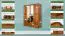 Kleiderschrank Kiefer Vollholz massiv Eichefarben Rustikal Junco 02 - Abmessung: 195 x 162 x 60 cm (H x B x T)