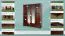 Kleiderschrank Kiefer Vollholz massiv Walnussfarben Junco 02 - Abmessung: 195 x 162 x 60 cm (H x B x T)