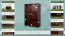 Kleiderschrank Kiefer Vollholz massiv Walnussfarben Junco 06 - Abmessung: 195 x 135 x 59 cm (H x B x T)