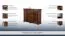 Kommode Sentis 13, Farbe: Dunkelbraun - 117 x 158 x 46 cm (H x B x T)