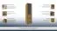 Vitrine Selun 10, Farbe: Eiche Dunkelbraun - 197 x 50 x 43 cm (H x B x T)