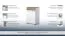 Schuhschrank Sagone 02, Farbe: Eiche Dunkelbraun / Weiß - Abmessungen: 98 x 68 x 35 cm (H x B x T)