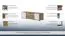 TV-Unterschrank Manase 06, Farbe: Eiche Braun / Weiß Hochglanz - 49 x 180 x 47 cm (H x B x T)
