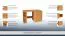 Schreibtisch Rosario 19, Farbe: Erle - 75 x 124 x 51 cm (H x B x T)