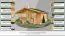 Holz-Gartenhaus 3,98 x 4,46 Meter (inkl. Dach) | Naturbelassen | Satteldach | 34 mm Blockbohlen-Haus Abbildung