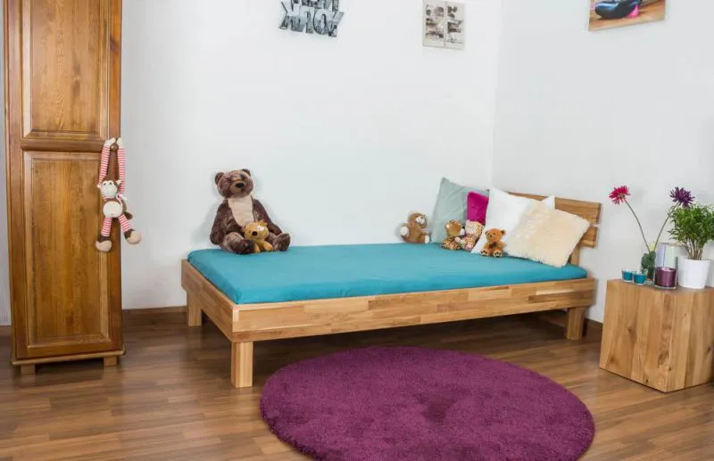 Holzbett Eiche 90 x 200 cm geölt Abbildung