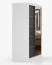 Schiebetürenschrank / Kleiderschrank | Spiegel | Schwarz / Weiß | Bucegi  30 | 200 x 150 x 61 cm | 2 Türen | Kleiderstange | 6 Fächer | eckig