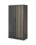 Kleiderschrank mit zwei Türen Leeds 07, Farbe: Graphit - Abmessungen: 200 x 105 x 51 cm (H x B x T)