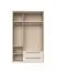Kleiderschrank mit Rahmen Neiafu 35, zwei Schubladen, drei Türen, Soft-Close-Funktion, zwei Kleiderstangen, Maße: 226 x 142 x 60 cm, verstellbare Füße