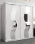 Schiebetürenschrank / Kleiderschrank Hacho 04 mit Spiegel, Farbe: Weiß matt - Abmessungen: 200 x 180 x 62 cm ( H x B x T)