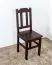 Stuhl Kiefer massiv Vollholz Walnussfarben Rustikal Junco 248 - Abmessungen: 91 x 35 x 44 cm (H x B x T)