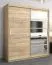 Schiebetürenschrank / Kleiderschrank Aizkorri 04A mit Spiegel, Farbe: Eiche Sonoma - Abmessungen: 200 x 180 x 62 cm (H x B x T)